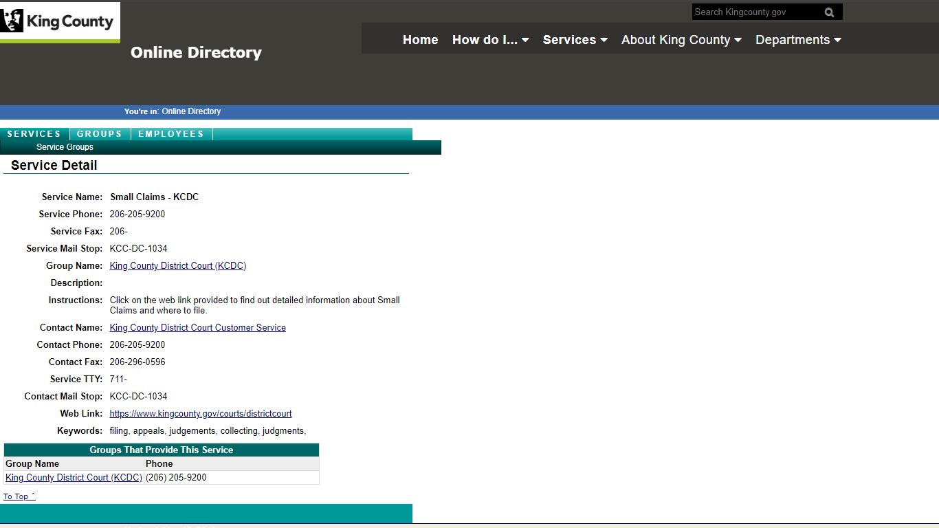 Online Directory